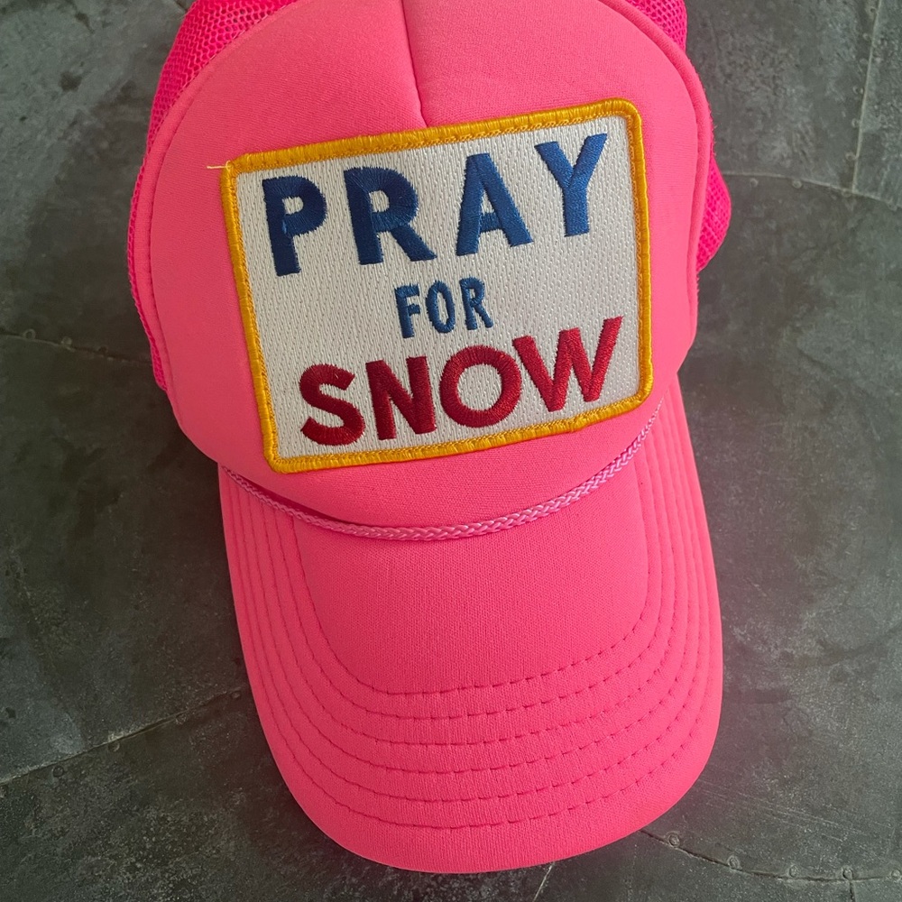 Aviator Nation Pink 'Pray for Snow' Patch Trucker Hat